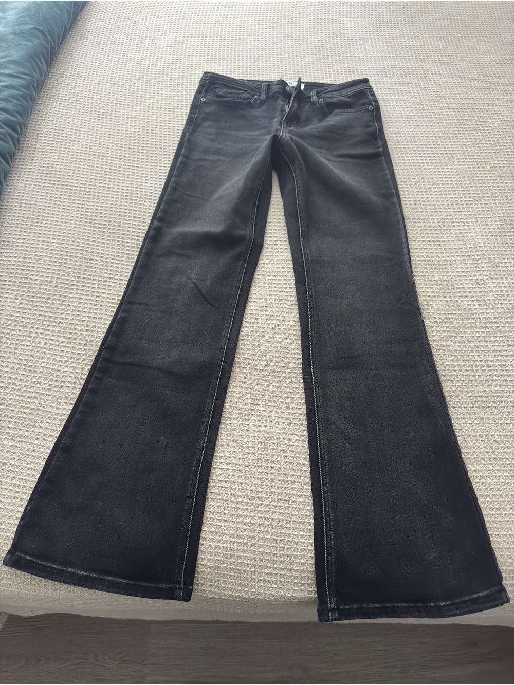 YMI Black Wide Leg Jeans - Subtle Fade
